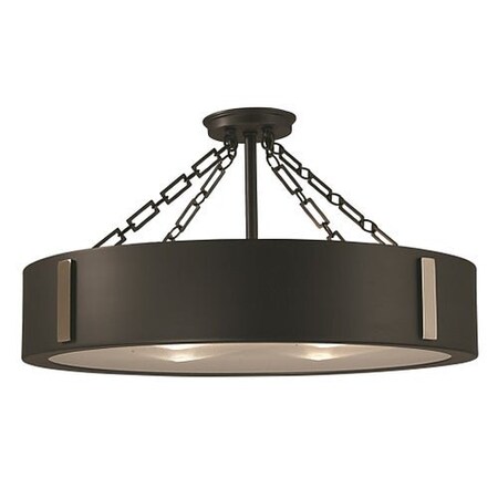 4-Light Roman Bronze/Ebony Oracle Flush / Semi-Flush Mount